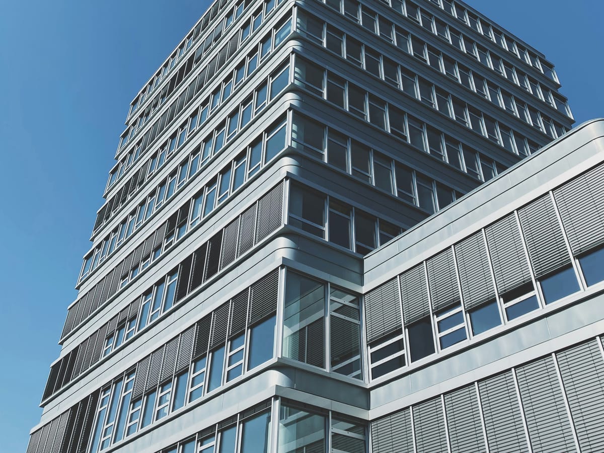 Low-rise modern commercial office building
